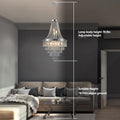 Chromium color Crystal Chandeliers,Large Contemporary chrome-luxury-iron