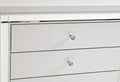 Modern Glamorous Bedroom Chest of 5x Drawers 1pc white-bedroom-glam-modern-wood