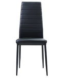 Modern Style Black Metal Finish Side Chairs 2pc Set black-dining room-contemporary-modern-side