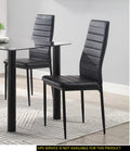 Modern Style Black Metal Finish Side Chairs 2pc Set black-dining room-contemporary-modern-side