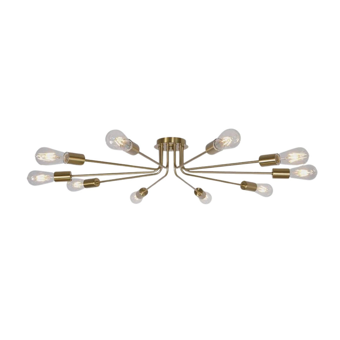 10 Light Sputnik Chandelier Brushed Gold Ceiling