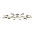 10 Light Sputnik Chandelier Brushed Gold Ceiling