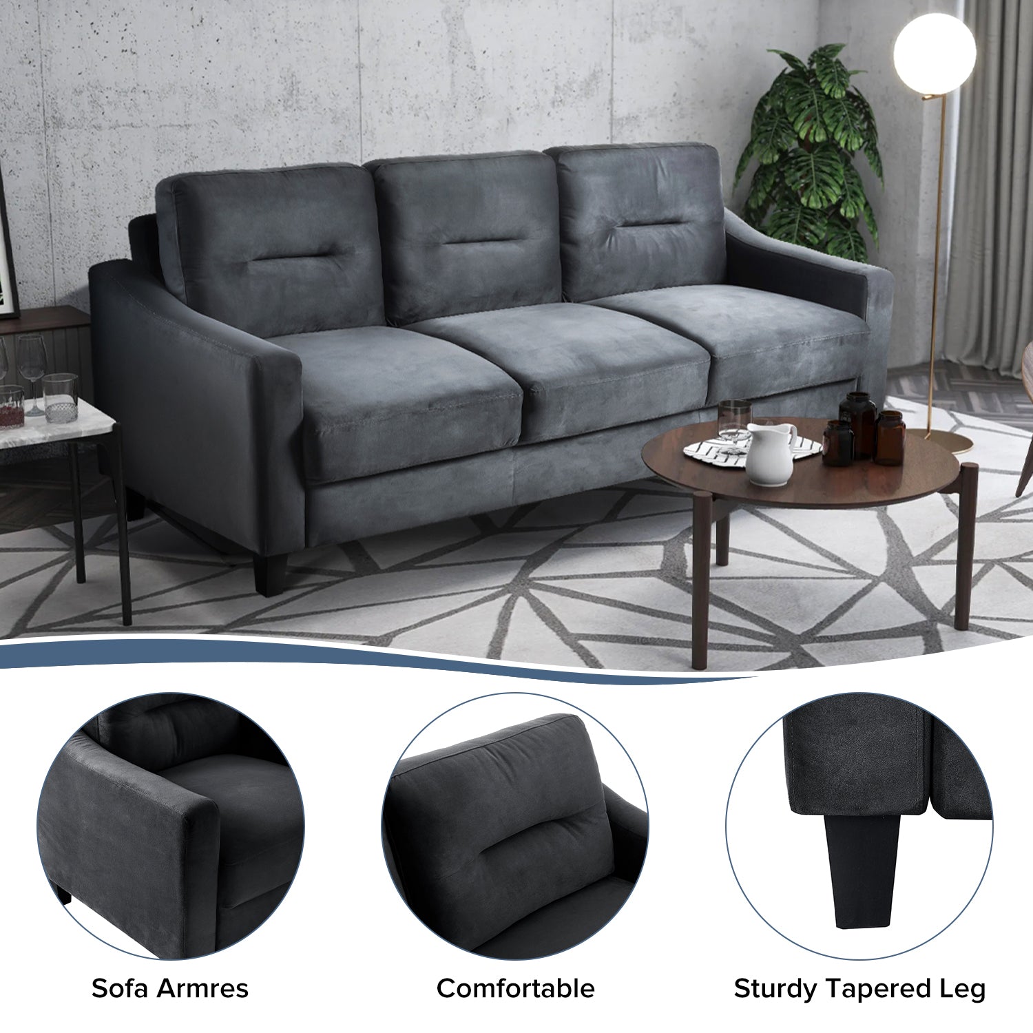 Couch Comfortable Sectional Couches and Sofas for black-wood-primary living