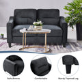 Couch Comfortable Sectional Couches and Sofas for black-velvet-2 seat