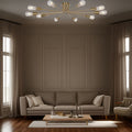 10 Light Sputnik Chandelier Brushed Gold Ceiling