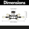 6 Light Modern Sputnik Lights Semi Flush Mount Ceiling oil-rubbed bronze-metal