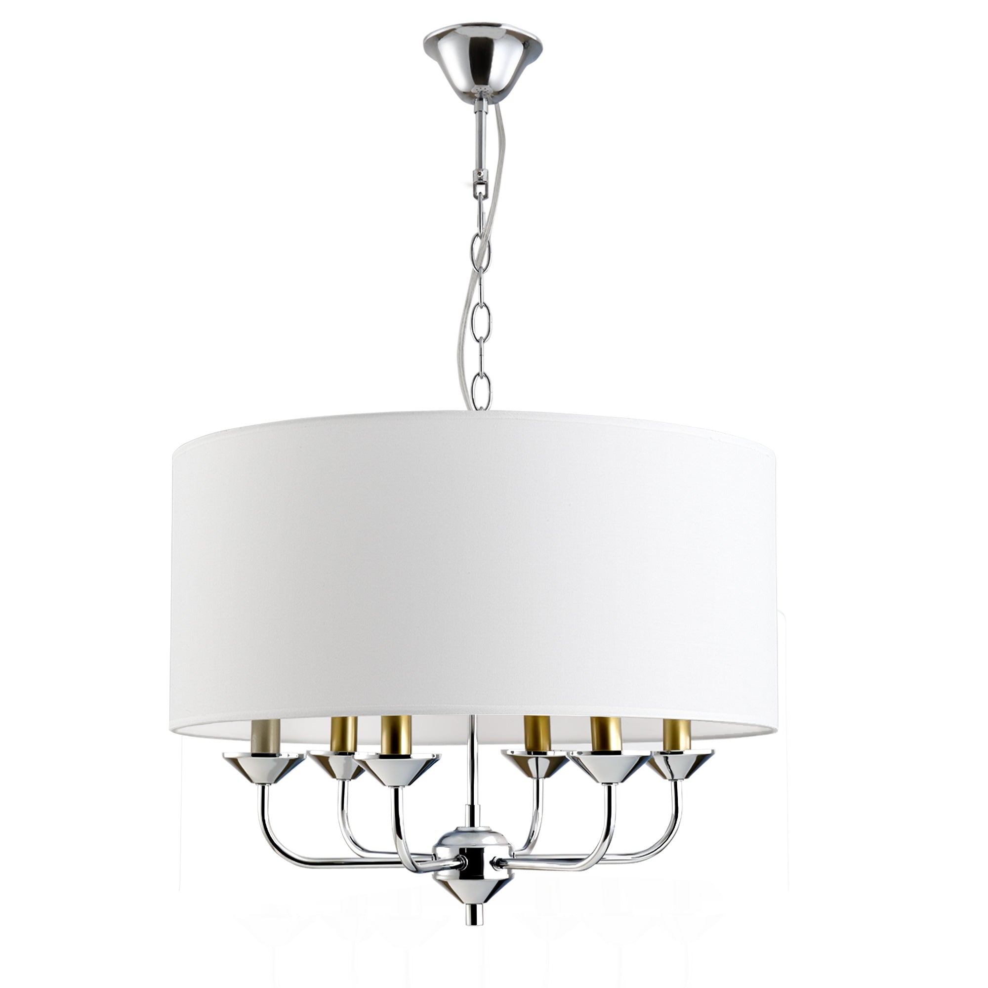 Homcom 6 Light Modern Chandelier Candle Pendant