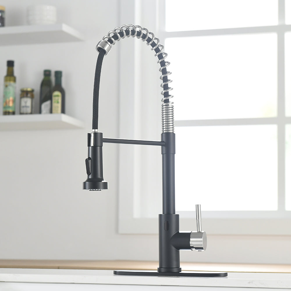 Touchless Kitchen Faucet,Hands Free Automatic Smart black and