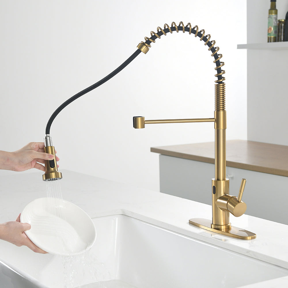 Touchless Kitchen Faucet,Hands Free Automatic Smart brushed