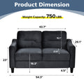 Couch Comfortable Sectional Couches and Sofas for black-velvet-2 seat