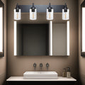 4 Lights Bathroom Vanity Light Fixture Black