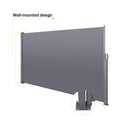 Retractable Side Screen Awning, UV Resistant grey-rectangular-no foundation needed-manual-uv