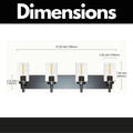 4 Lights Bathroom Vanity Light Fixture Black