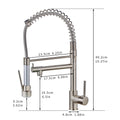 Kitchen Faucet with Pull Down Sprayer Brushed Nickel brushed nickel-kitchen-contemporary-ceramic-brass