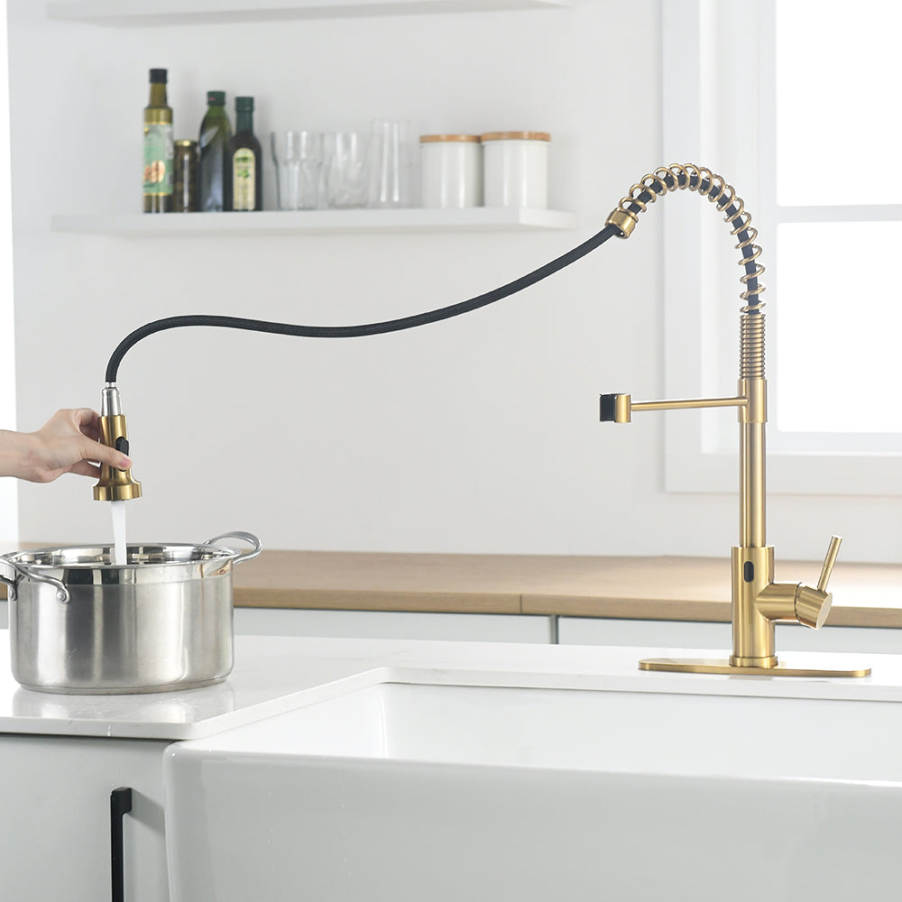 Touchless Kitchen Faucet,Hands Free Automatic Smart brushed