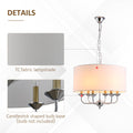 Homcom 6 Light Modern Chandelier Candle Pendant