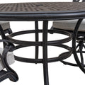 Stylish Outdoor 5 Piece Aluminum Dining Set with antique gray-aluminium