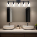 5 Light Bathroom Lighting Fixtures Over Mirror 40