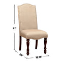 Set of 2 Fabric Upholstered Dining Chairs in Antique solid-cherry-dining room-dining chairs-solid