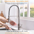 Touchless Kitchen Faucet,Hands Free Automatic Smart brushed nickel-kitchen-contemporary-ceramic-brass