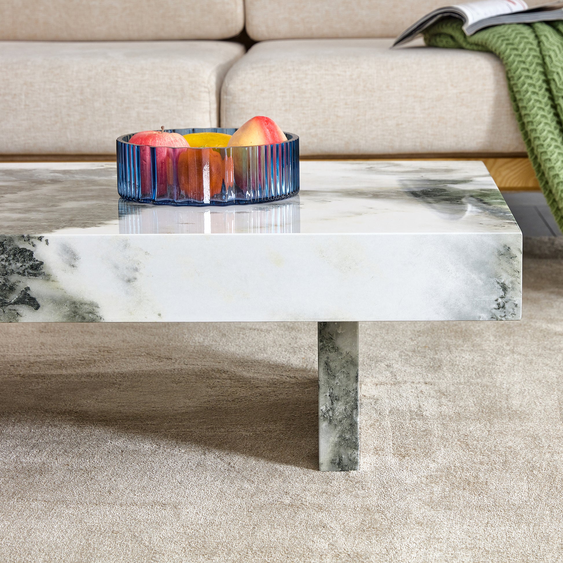 A modern and practical coffee table with black and white-mdf