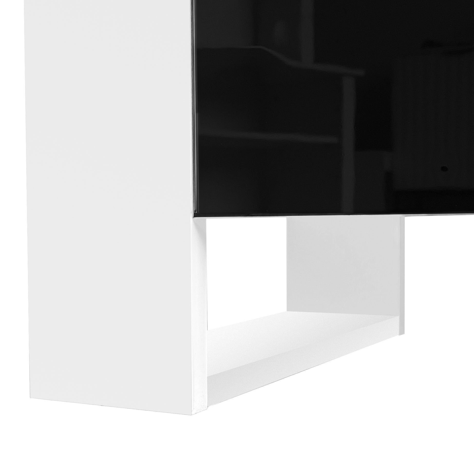 ON TREND Modern TV Stand with 34.2" Non heating black-primary living space-70-79 inches-70-79