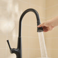 Touchless Kitchen Faucet,Hands Free Automatic Smart black-kitchen-contemporary-ceramic-brass