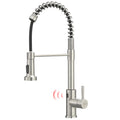 Touchless Kitchen Faucet,Hands Free Automatic Smart brushed nickel-kitchen-contemporary-ceramic-brass