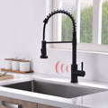 Touchless Kitchen Faucet,Hands Free Automatic Smart black-kitchen-contemporary-ceramic-brass