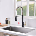 Touchless Kitchen Faucet,Hands Free Automatic Smart black+gold-kitchen-contemporary-ceramic-brass