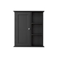 Bathroom Wall Cabinet in Black Ready to Assemble black-1-3-soft close doors-wall