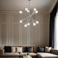 Modern Sputnik Chandelier Lighting 10 Lights with chrome-metal