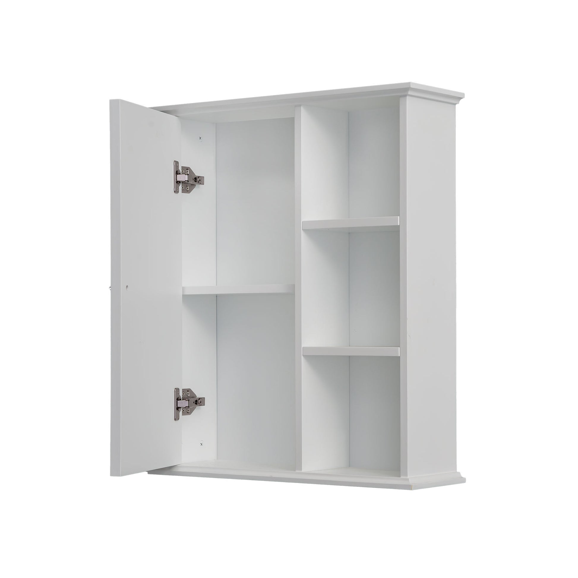 Bathroom Wall Cabinet in White Ready to Assemble white-3-soft close doors-wall mounted-mdf-painted