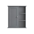 Bathroom Wall Cabinet in Gray Ready to Assemble grey-1-3-soft close doors-wall