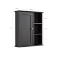 Bathroom Wall Cabinet in Black Ready to Assemble black-1-3-soft close doors-wall