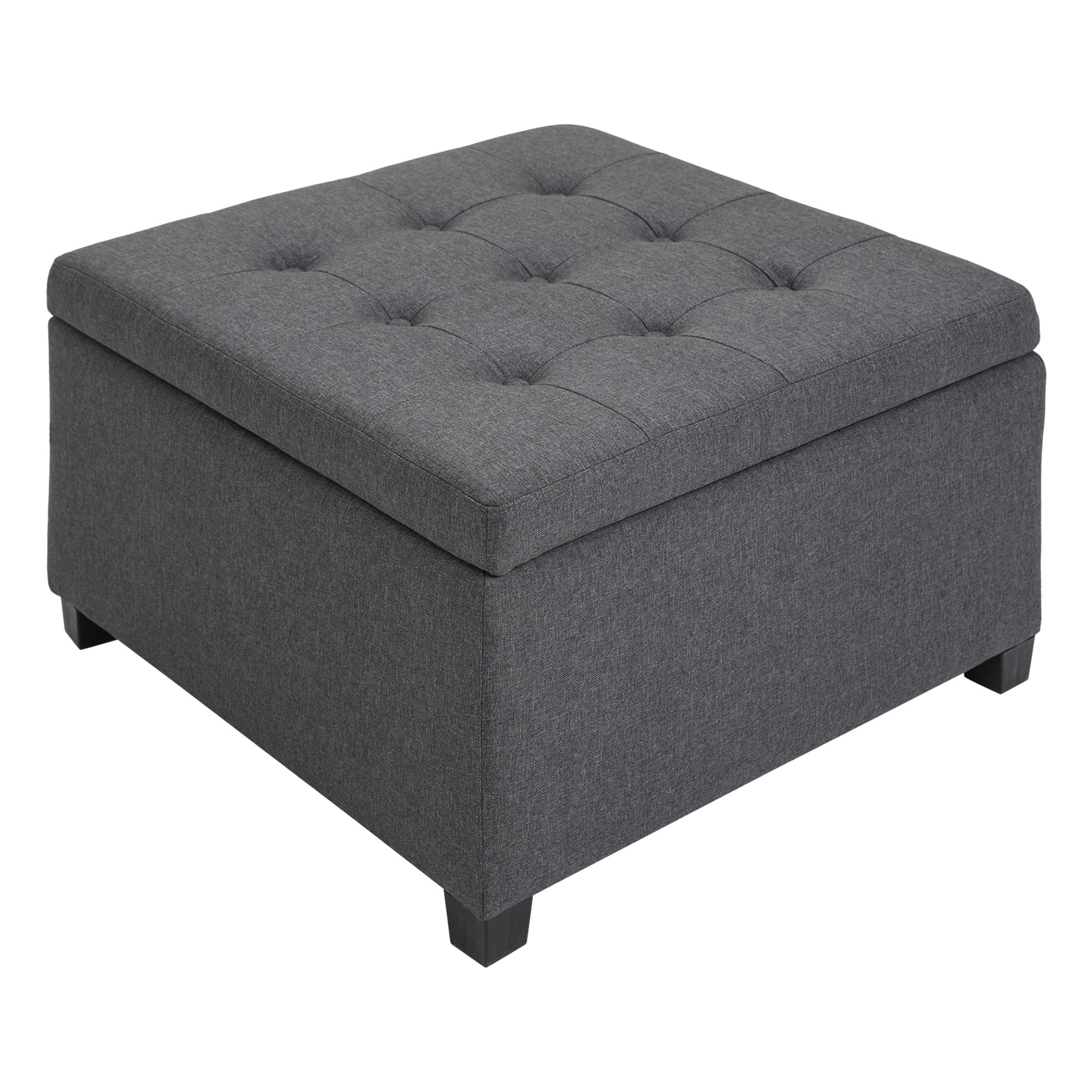 Homcom Fabric Tufted Storage Ottoman with Flip