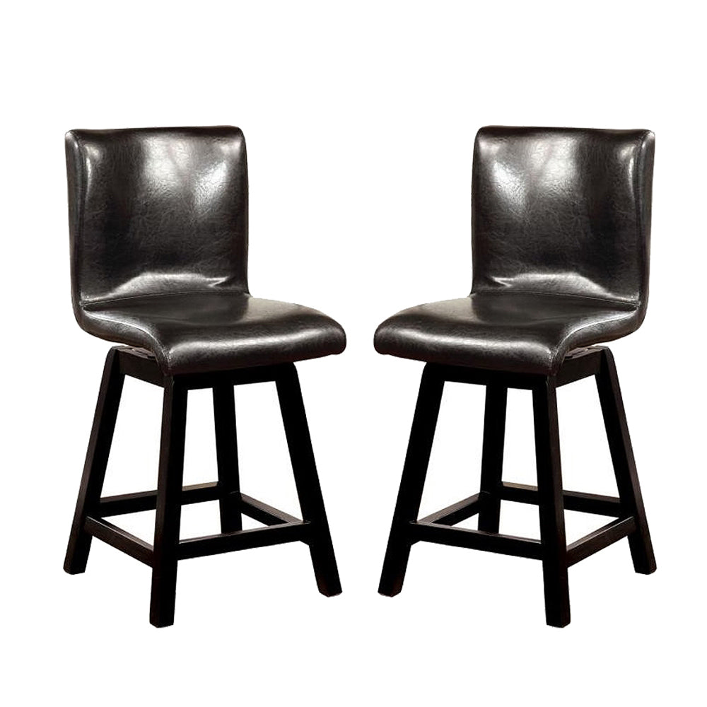 Set of 2 Swivel Padded Counter Height Chairs in