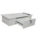 Classic Wall Mounted Styling Station with Drawer and white-particle board