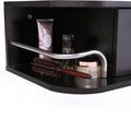 Modern Wall Mounted Styling Station, Hair Salon black-particle board