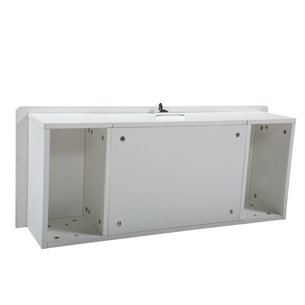 Classic Wall Mounted Styling Station with Drawer and white-particle board