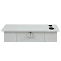 Classic Wall Mounted Styling Station with Drawer and white-particle board