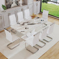 A modern minimalist and luxurious white rectangular white-mdf