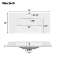 36''Bathroom Vanity with Undermount Sink,Modern 2-wood-2-2-adjustable