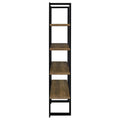 Mystrene Black and Walnut 4 Shelf Bookcase 4-black-etagere-vertical-primary living