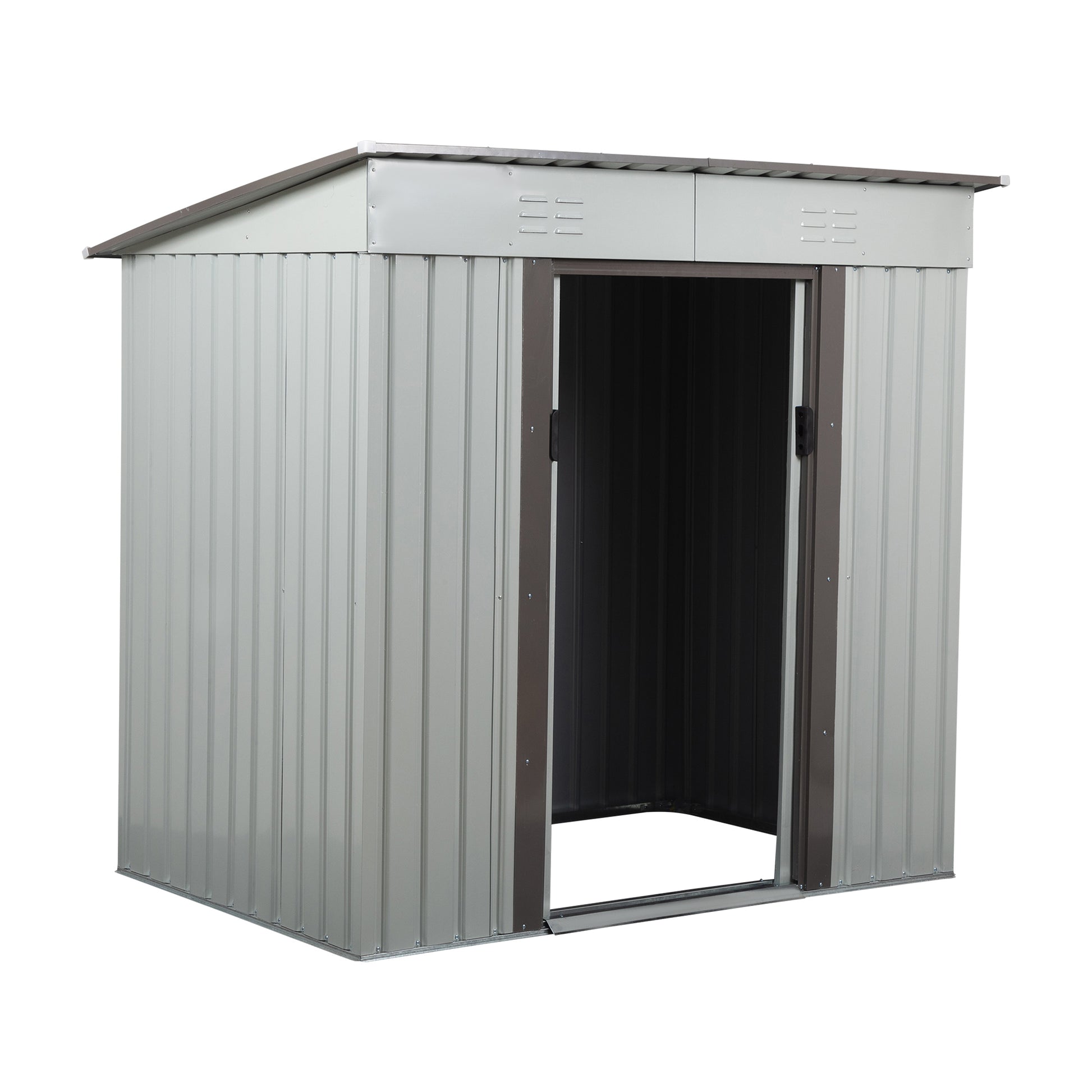 4 x 6 Ft Outdoor Storage Shed, Patio Steel Metal