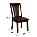 Set of 2 Padded Espresso Leatherette Side Chairs in solid-cherry-dining room-dining chairs-wood