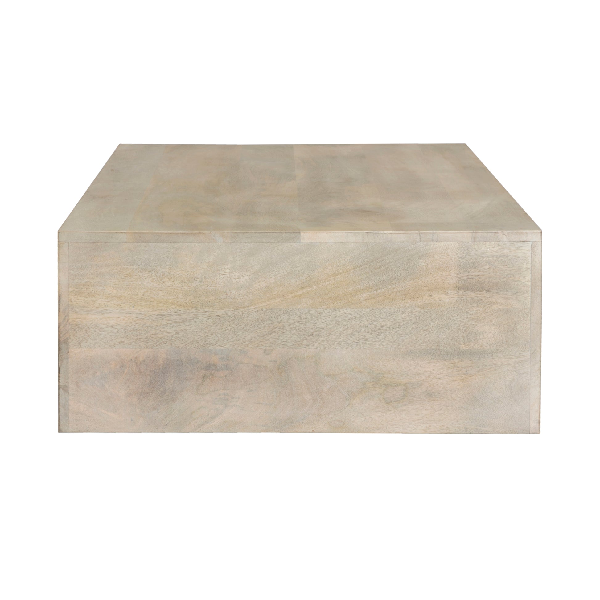 Modern White Washed Solid Wood Coffee Table