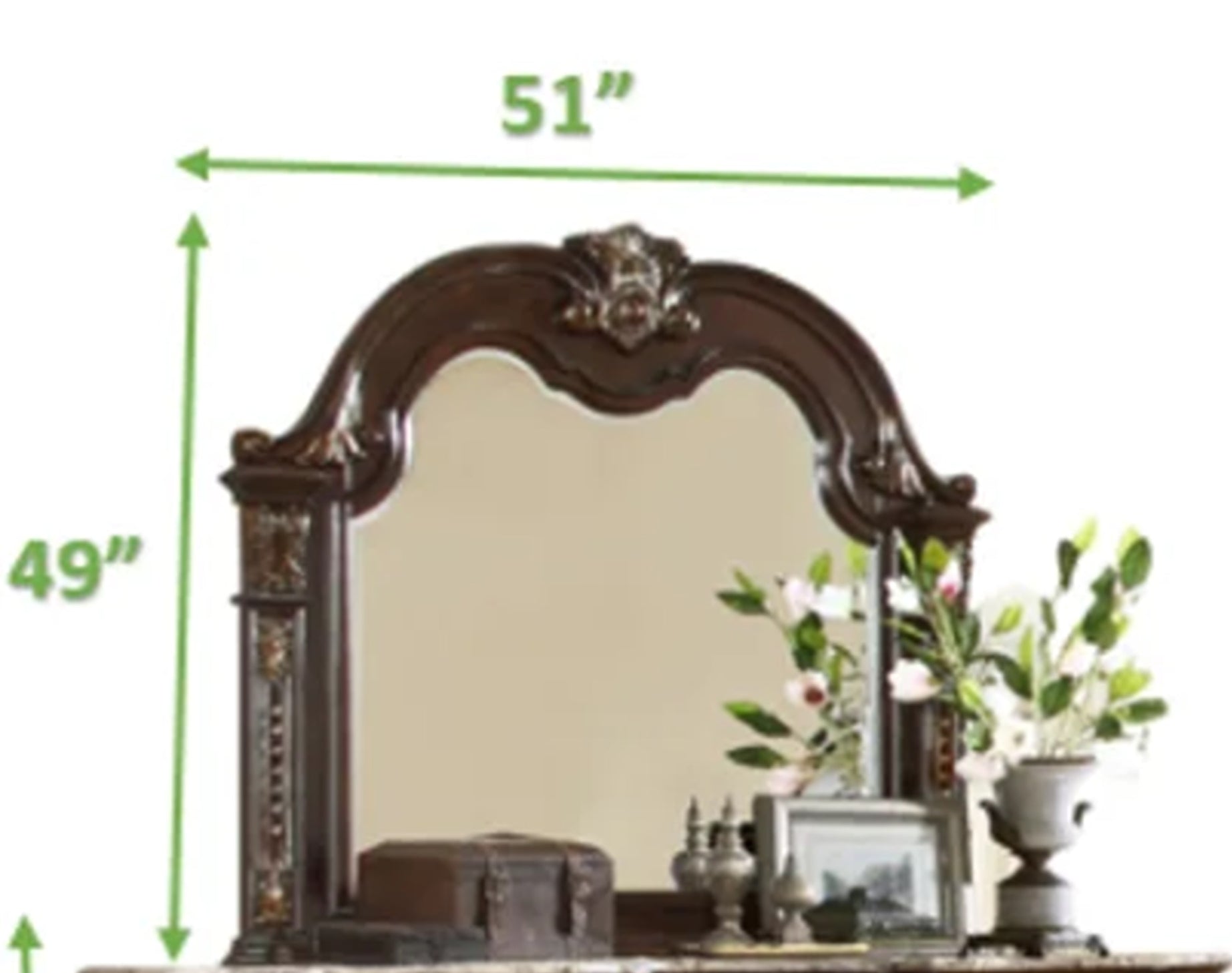 Roma Mirror Dark Walnut