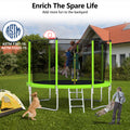 12ft Trampoline Green for Kids & Adults with