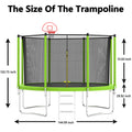 12ft Trampoline Green for Kids & Adults with